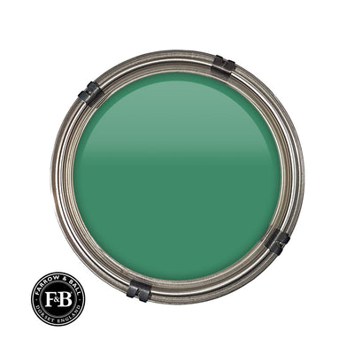 Luxury pot of Farrow & Ball Verdigris Green paint